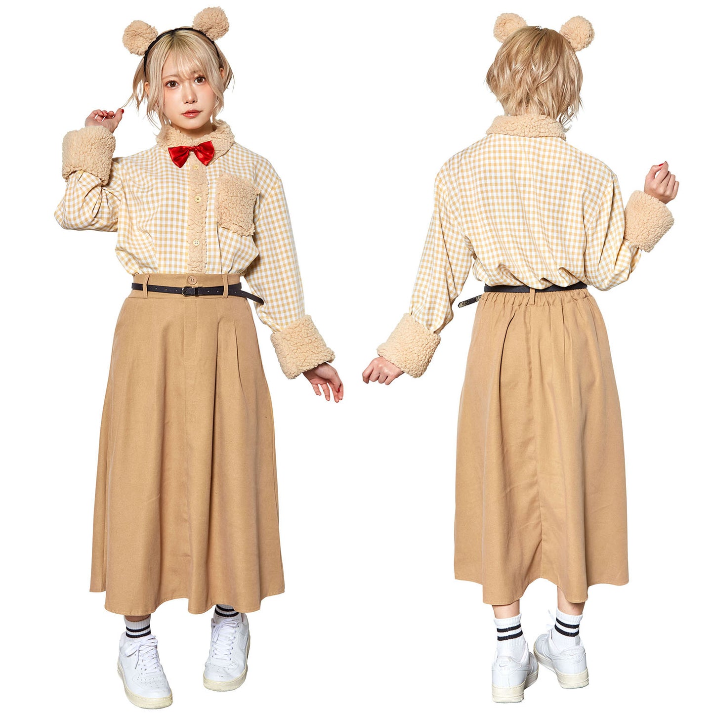 コスプレ ハロウィン くま ファングル テディベアシャツ ユニセックス フリーサイズ ブラウン【クリアストーン】