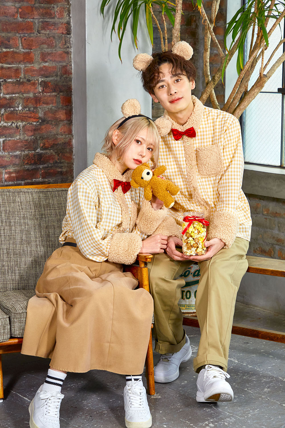 コスプレ ハロウィン くま ファングル テディベアシャツ ユニセックス