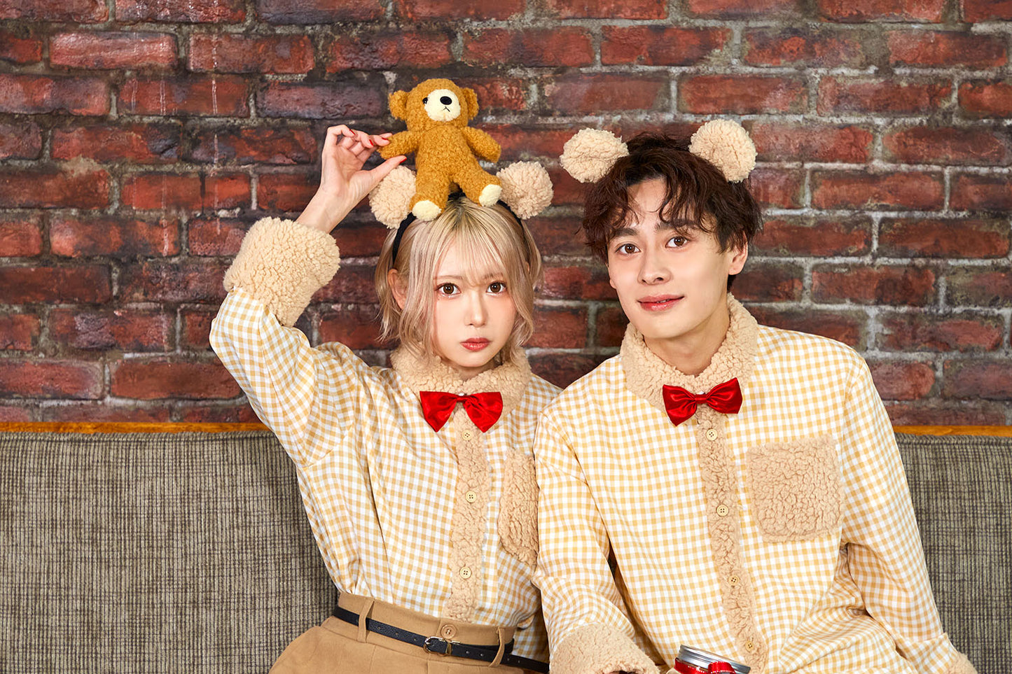 コスプレ ハロウィン くま ファングル テディベアシャツ ユニセックス フリーサイズ ブラウン【クリアストーン】