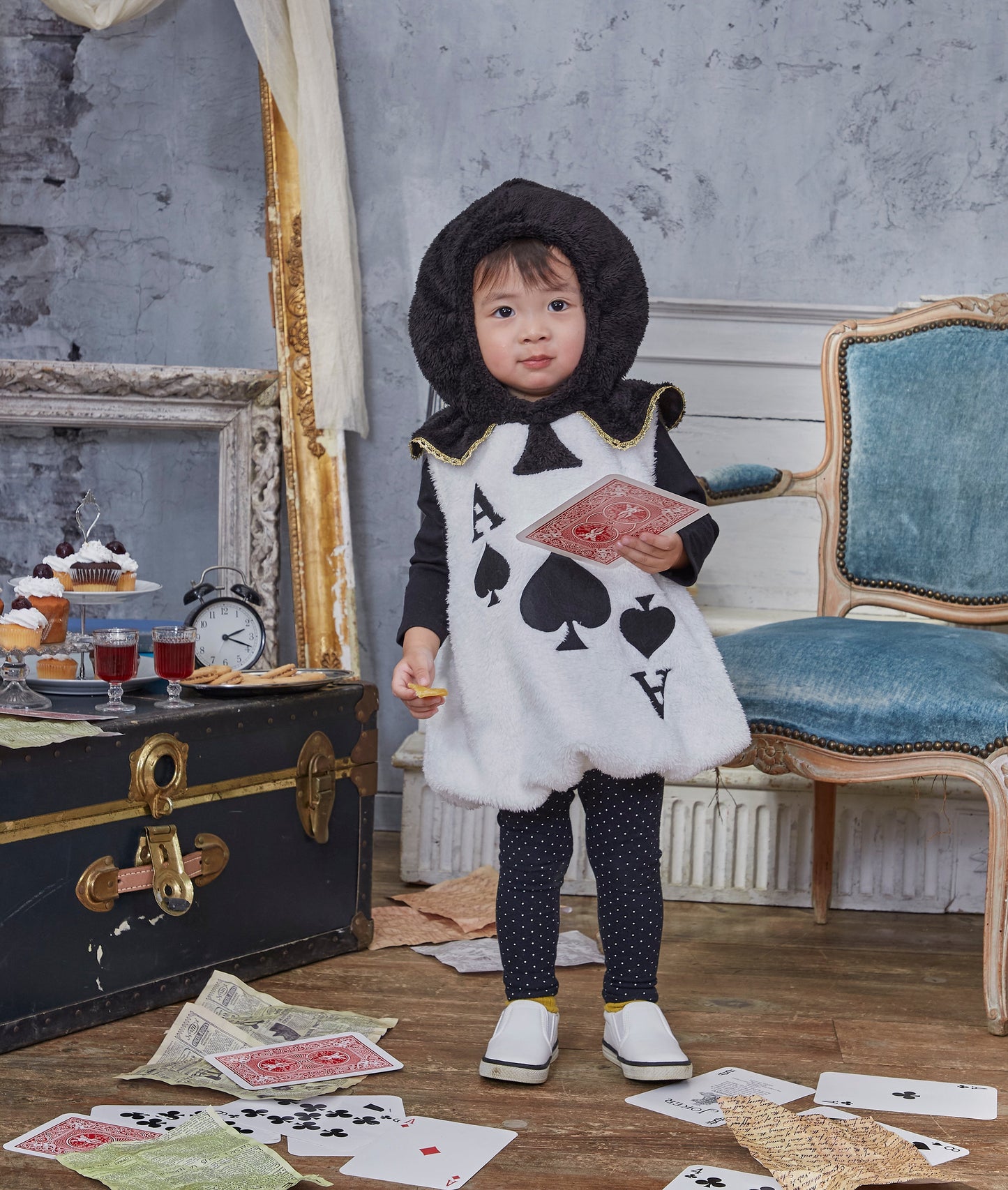 コスプレ 赤ちゃん トランプ兵 マシュマロベビー マシュマロトランプ ベビー 80cm ブルー【クリアストーン】