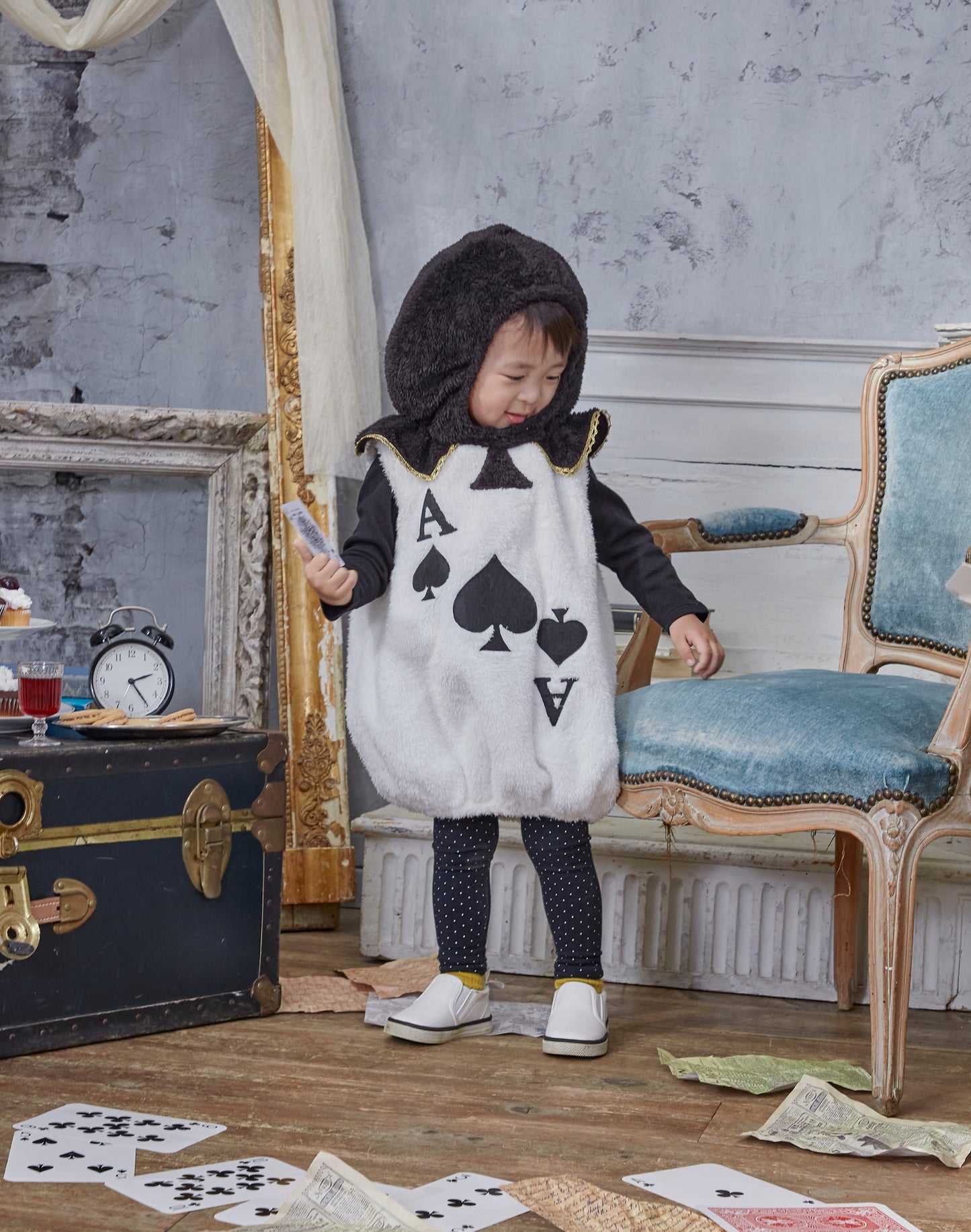 コスプレ 赤ちゃん トランプ兵 マシュマロベビー マシュマロトランプ ベビー 80cm ブルー【クリアストーン】