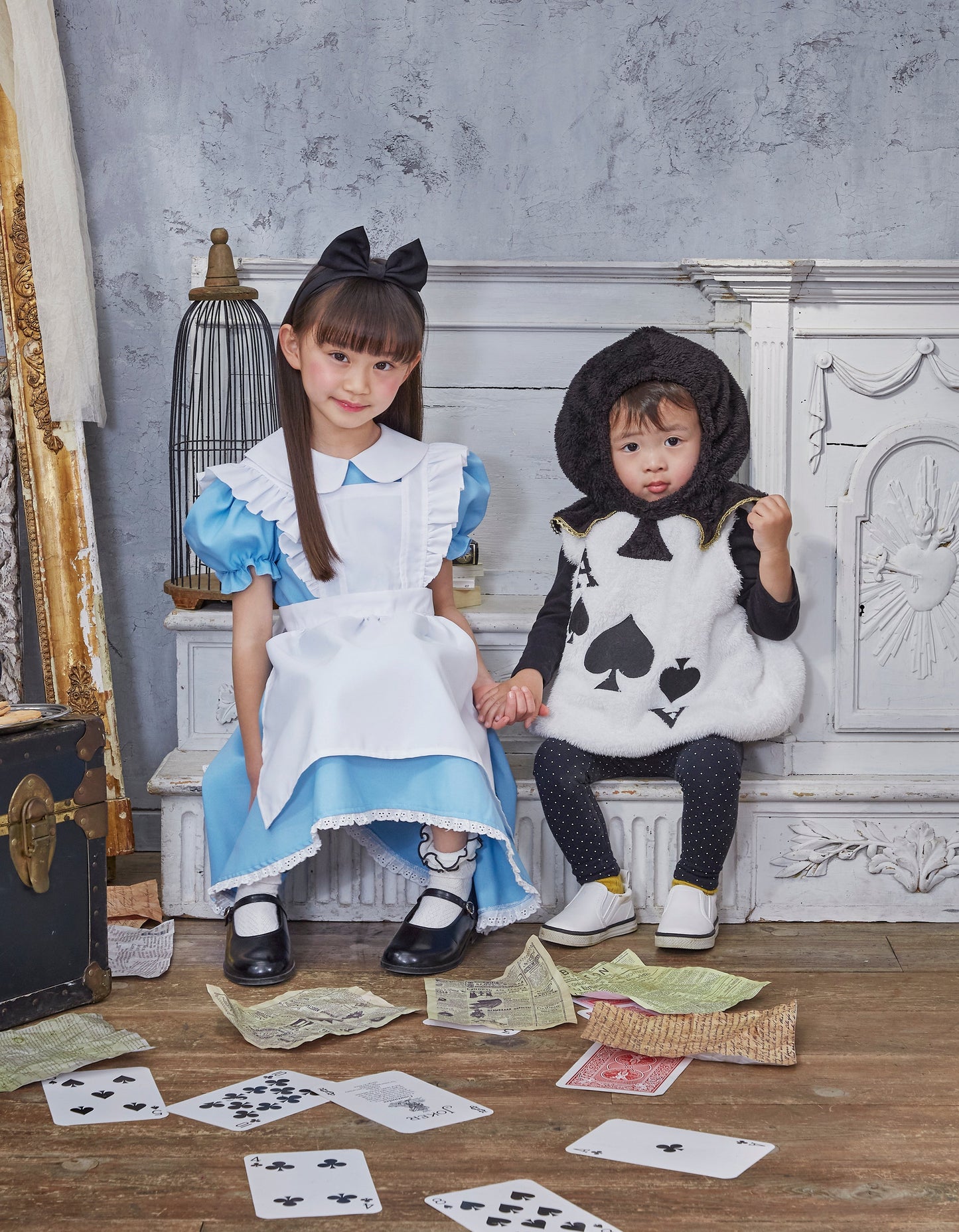 コスプレ 赤ちゃん トランプ兵 マシュマロベビー マシュマロトランプ ベビー 80cm ブルー【クリアストーン】