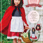 コスプレ キッズ こども 赤ずきん ハロウィン フォレストレッドケープガール 100cm/120cm/140cm レッド【クリアストーン】
