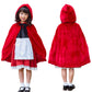 コスプレ キッズ こども 赤ずきん ハロウィン フォレストレッドケープガール 100cm/120cm/140cm レッド【クリアストーン】