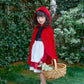コスプレ キッズ こども 赤ずきん ハロウィン フォレストレッドケープガール 100cm/120cm/140cm レッド【クリアストーン】