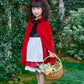 コスプレ キッズ こども 赤ずきん ハロウィン フォレストレッドケープガール 100cm/120cm/140cm レッド【クリアストーン】