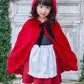 コスプレ キッズ こども 赤ずきん ハロウィン フォレストレッドケープガール 100cm/120cm/140cm レッド【クリアストーン】