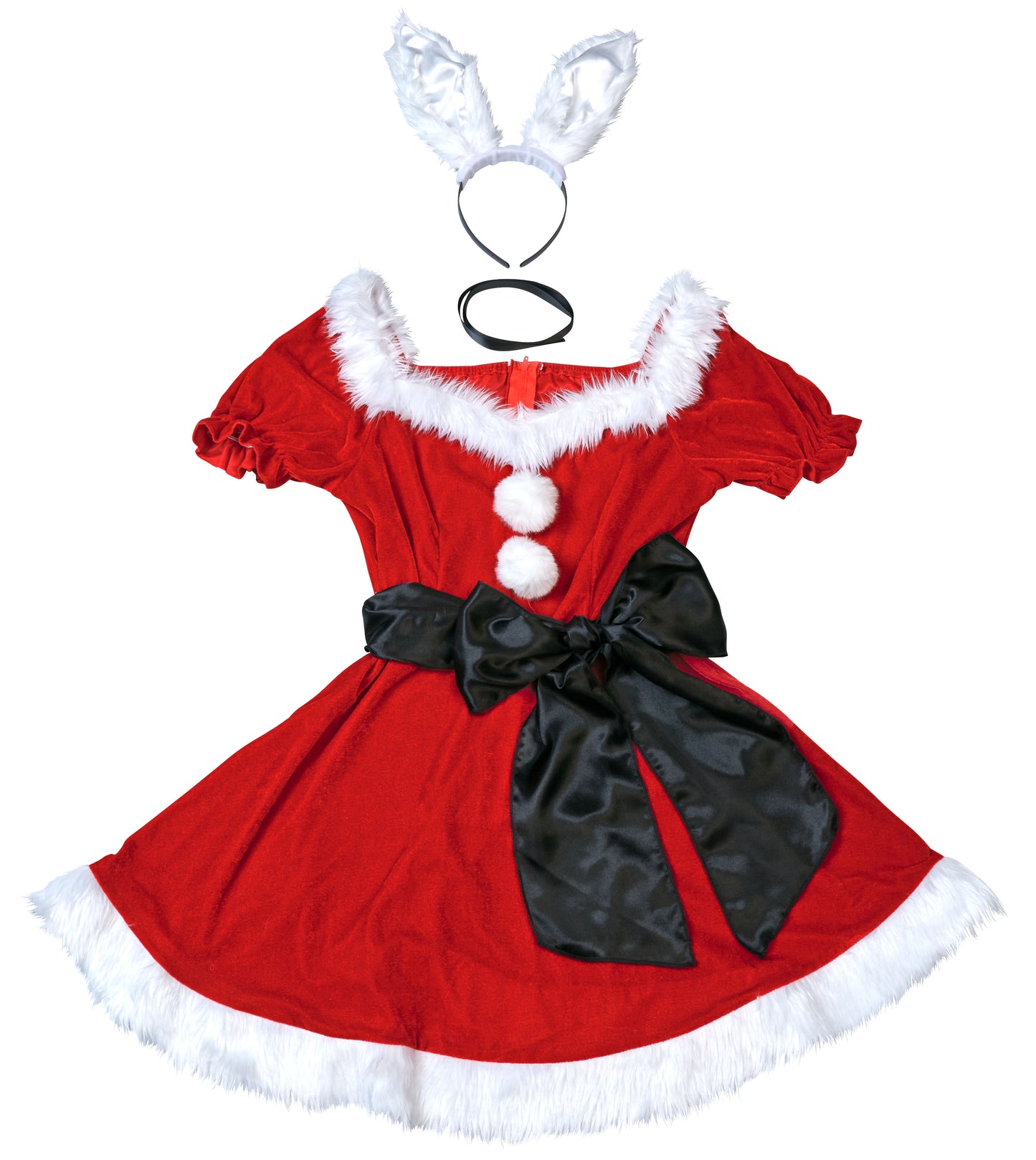 《JamsCollection着用》コスプレ クリスマス サンタ ミミノエル 2WAYうさぎサンタ レディース フリーサイズ レッド【クリアストーン】