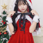 《JamsCollection着用》コスプレ クリスマス サンタ ミミノエル ねこケープサンタ レディース フリーサイズ レッド【クリアストーン】