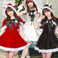コスプレ クリスマス サンタ ミミノエル ねこケープサンタ レディース S/M/2L レッド/ブラック/ホワイト【クリアストーン】♡