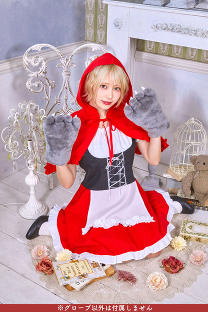コスプレ 小物 アニマル 動物 仮装 もふもふアニマル ねこ うさぎ きつね おおかみ フリーサイズ ホワイト/ブラック/ブラウン/グレー【クリアストーン】