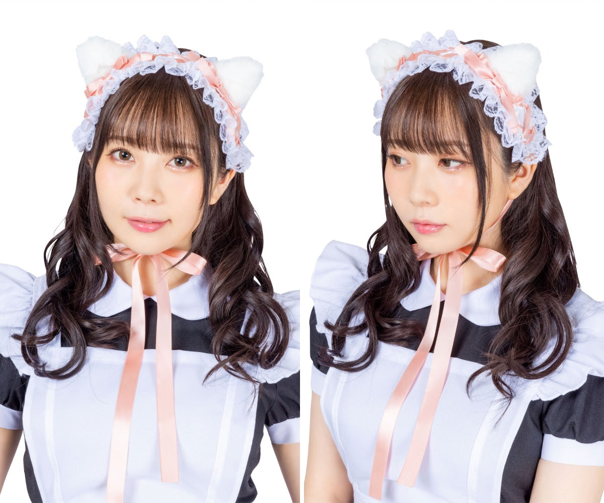 コスプレ小物 ハロウィン アニマルヘッドドレス リリパレ レディース フリーサイズ 白ねこ/黒ねこ/うさぎ/くま【クリアストーン】