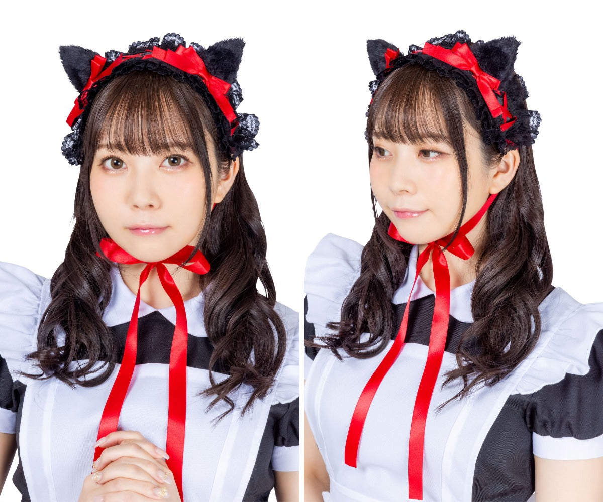 コスプレ小物 ハロウィン アニマルヘッドドレス リリパレ レディース フリーサイズ 白ねこ/黒ねこ/うさぎ/くま【クリアストーン】