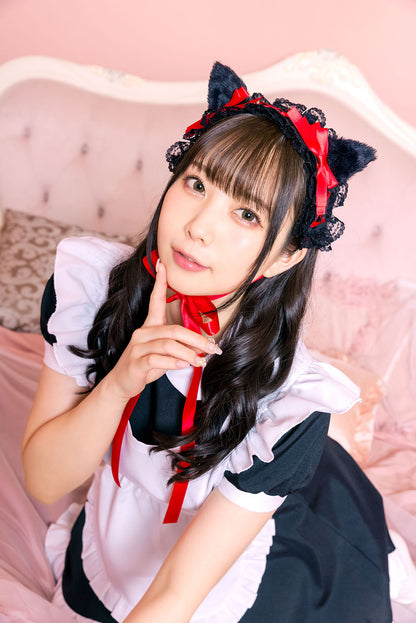 コスプレ小物 ハロウィン アニマルヘッドドレス リリパレ レディース フリーサイズ 白ねこ/黒ねこ/うさぎ/くま【クリアストーン】