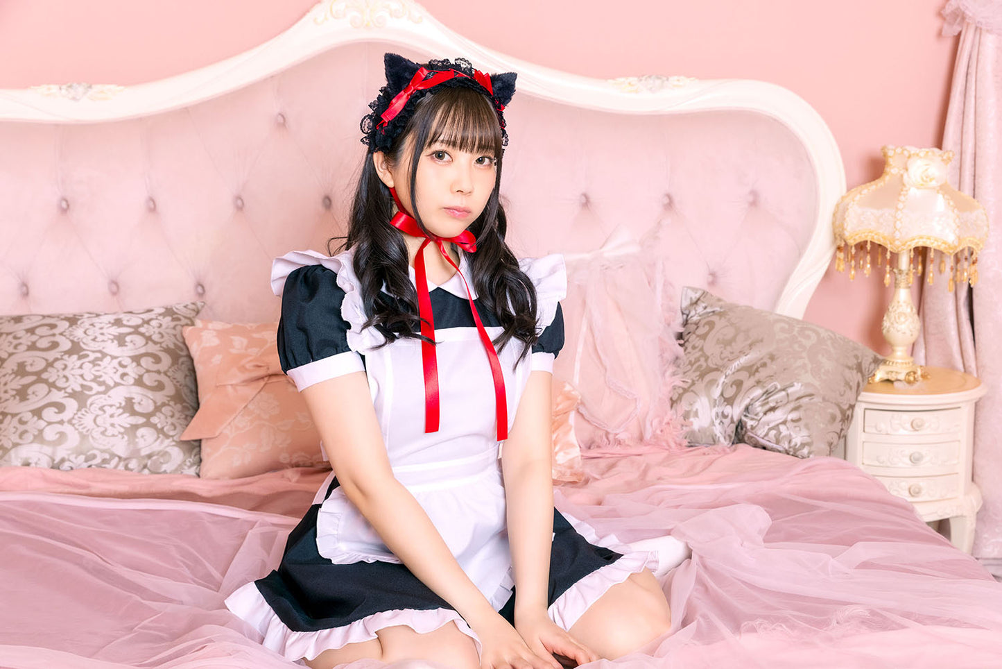 コスプレ小物 ハロウィン アニマルヘッドドレス リリパレ レディース フリーサイズ 白ねこ/黒ねこ/うさぎ/くま【クリアストーン】