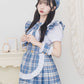 コスプレ ハロウィン メイド リリパレ アイドルチェックメイド レディース フリーサイズ レッド/ピンク/オレンジ/イエロー/ミント/ブルー/ネイビー/パープル/ホワイト/ブラック 【クリアストーン】♡