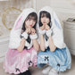 《JamsCollection着用》コスプレ ハロウィン うさぎ フロイマイン 清純白うさぎ レディース フリーサイズ ピンク/ブルー 【クリアストーン】