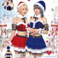 コスプレ クリスマス サンタ シュガーウィップ レースビスチェサンタ レディース フリーサイズ ロイヤルレッド/ロイヤルブルー【クリアストーン】♡