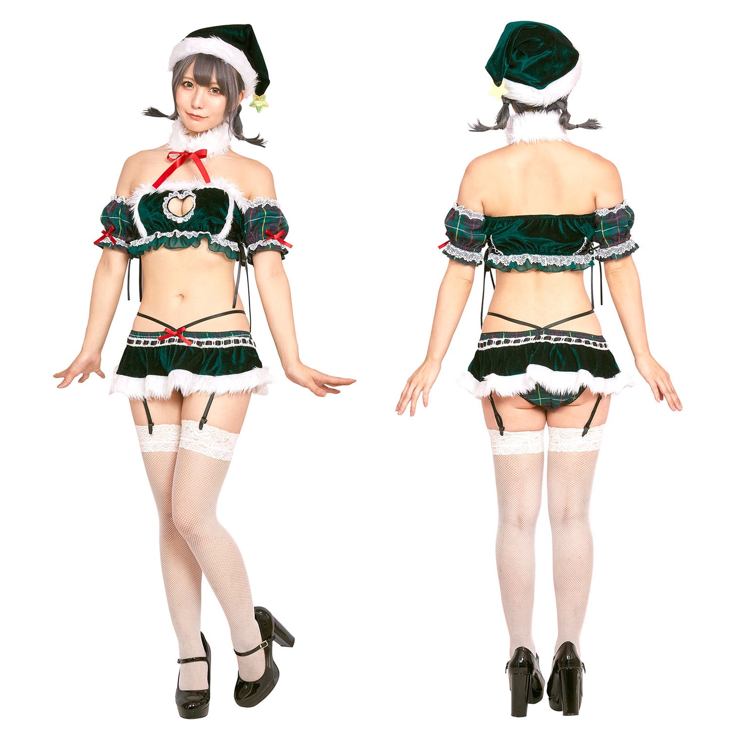 コスプレ クリスマス サンタ シュガーウィップ ツリーサンタランジェリー レディース フリーサイズ グリーン 【クリアストーン】