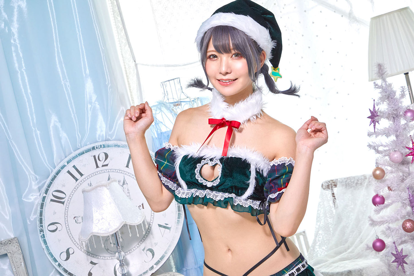 コスプレ クリスマス サンタ シュガーウィップ ツリーサンタランジェリー レディース フリーサイズ グリーン 【クリアストーン】