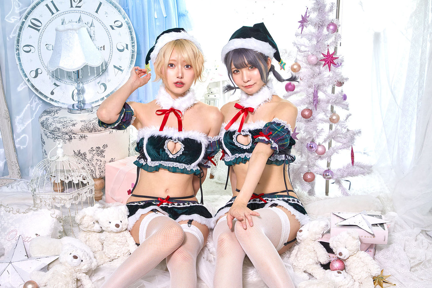 コスプレ クリスマス サンタ シュガーウィップ ツリーサンタランジェリー レディース フリーサイズ グリーン 【クリアストーン】