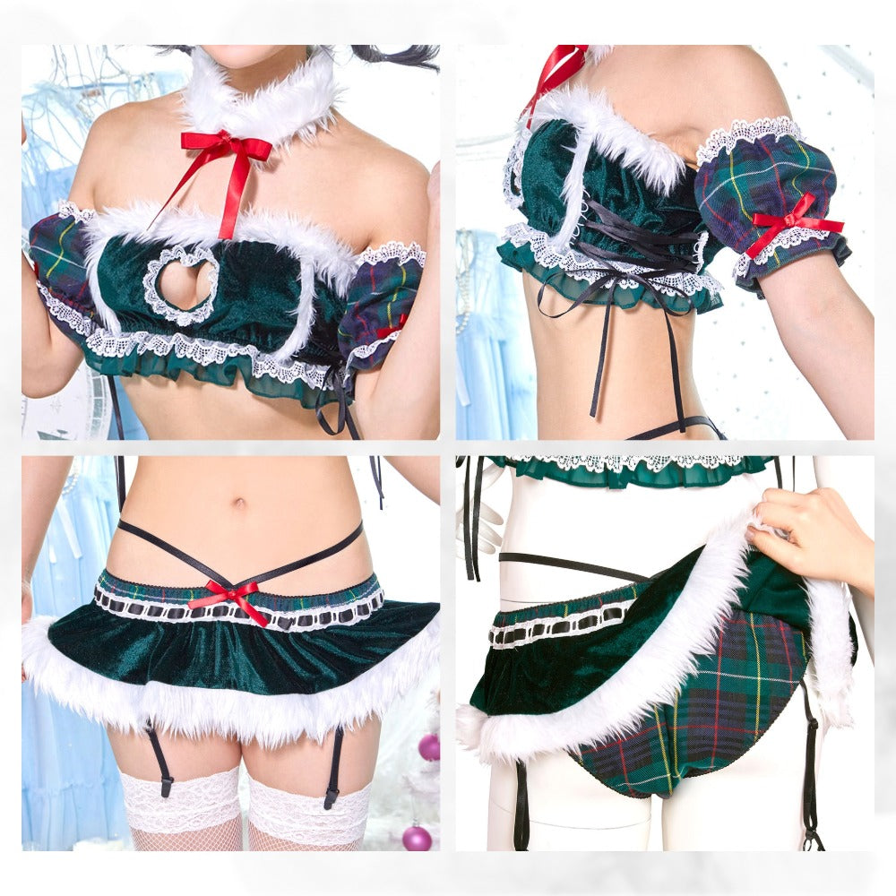 コスプレ クリスマス サンタ シュガーウィップ ツリーサンタランジェリー レディース フリーサイズ グリーン 【クリアストーン】