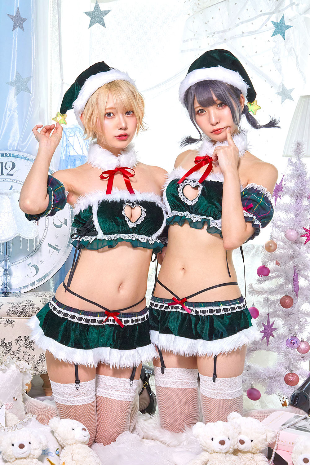 コスプレ クリスマス サンタ シュガーウィップ ツリーサンタランジェリー レディース フリーサイズ グリーン 【クリアストーン】