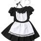 コスプレ メイド シェリーズクローゼット ガーリーメイド レディース フリーサイズ ブラック【クリアストーン】♡