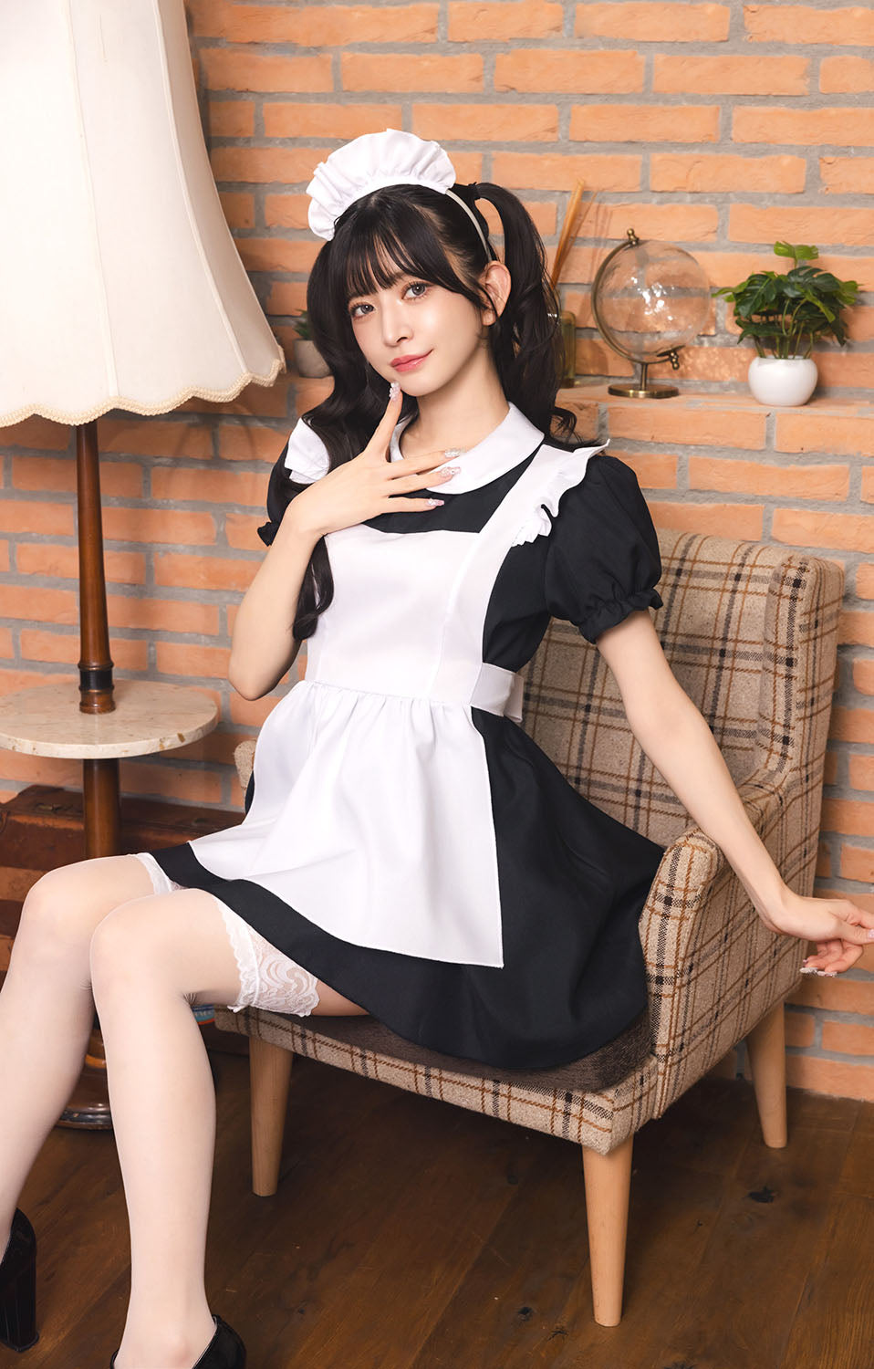 コスプレ メイド シェリーズクローゼット ベーシックメイド レディース フリーサイズ ブラック【クリアストーン】♡