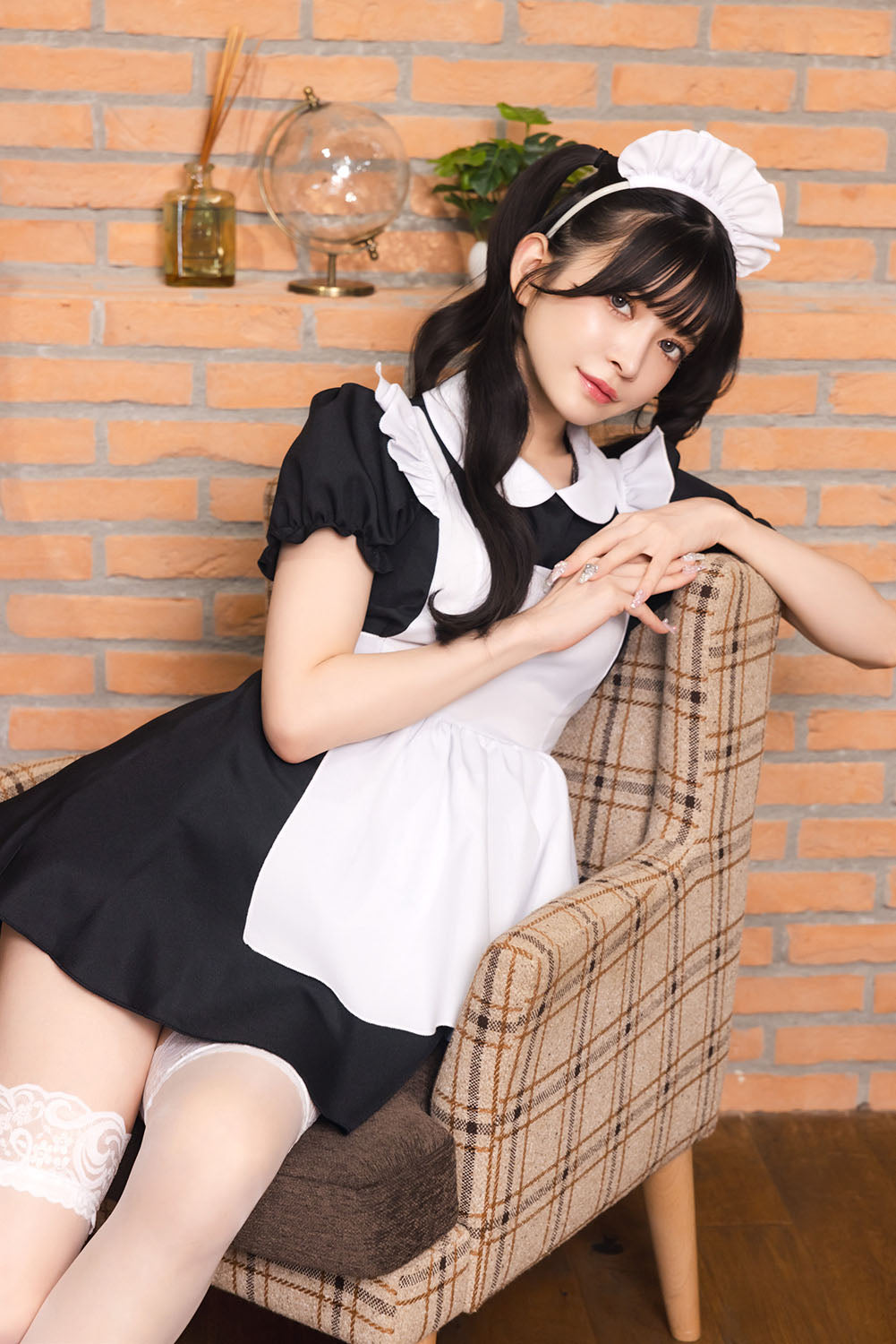 コスプレ メイド シェリーズクローゼット ベーシックメイド レディース フリーサイズ ブラック【クリアストーン】♡