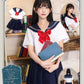 コスプレ 制服 シェリーズクローゼット リボンセーラー レディース フリーサイズ ネイビー【クリアストーン】♡