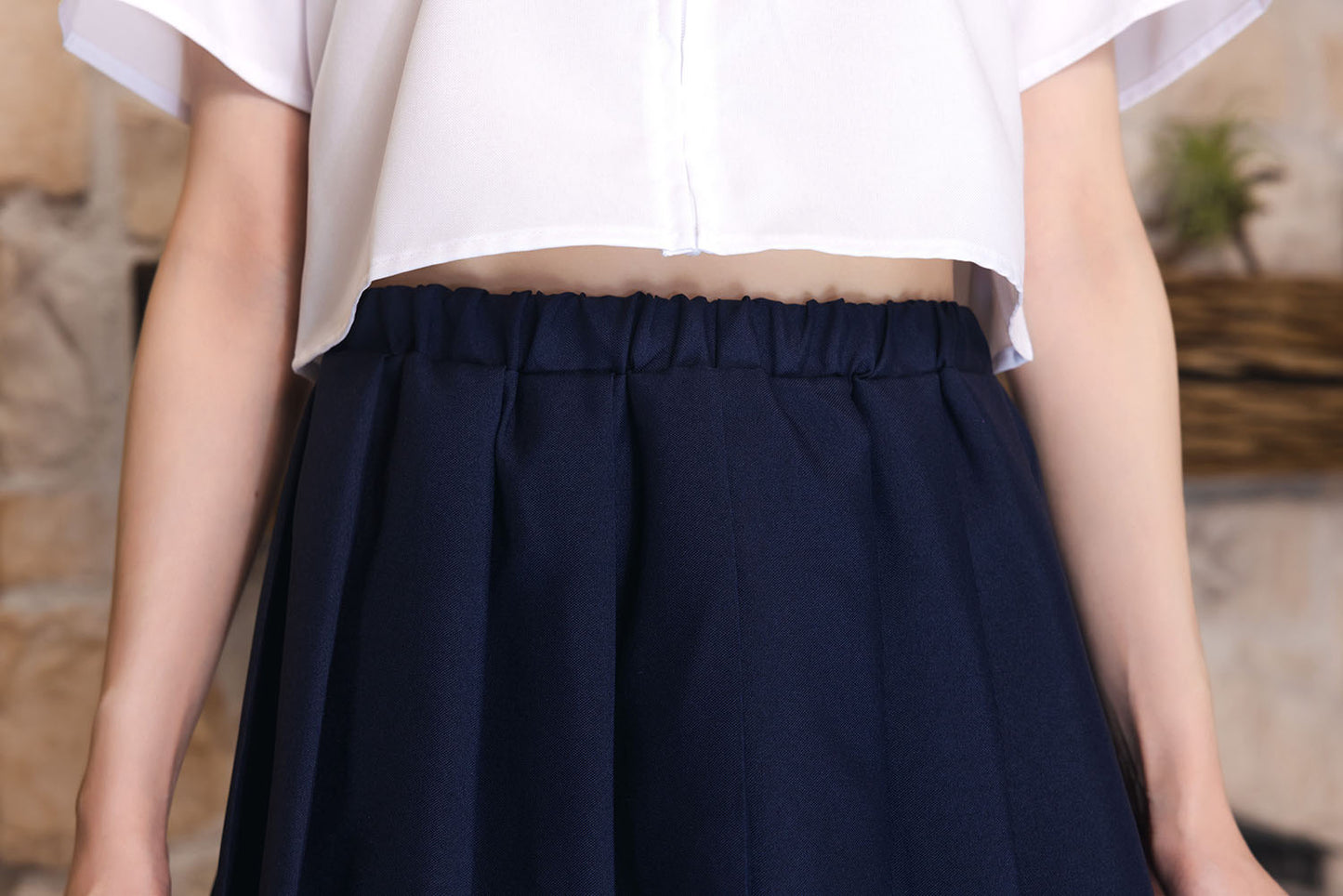 コスプレ 制服 シェリーズクローゼット リボンセーラー レディース フリーサイズ ネイビー【クリアストーン】♡