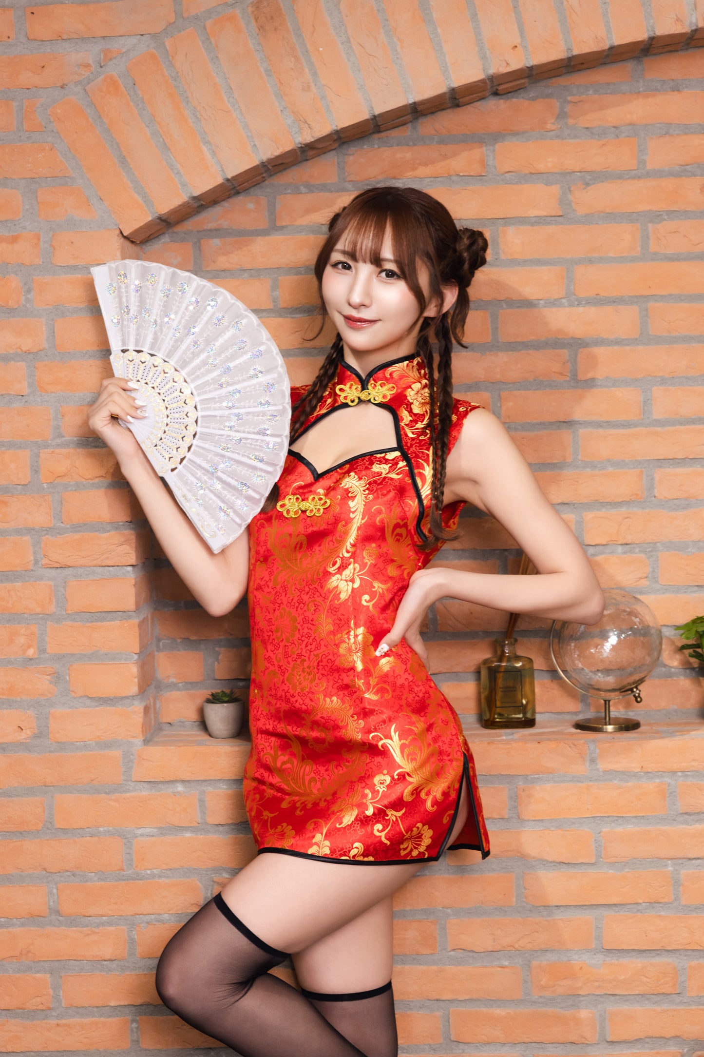 コスプレ チャイナ シェリーズクローゼット レディース フリーサイズ ブルー/レッド【クリアストーン】♡