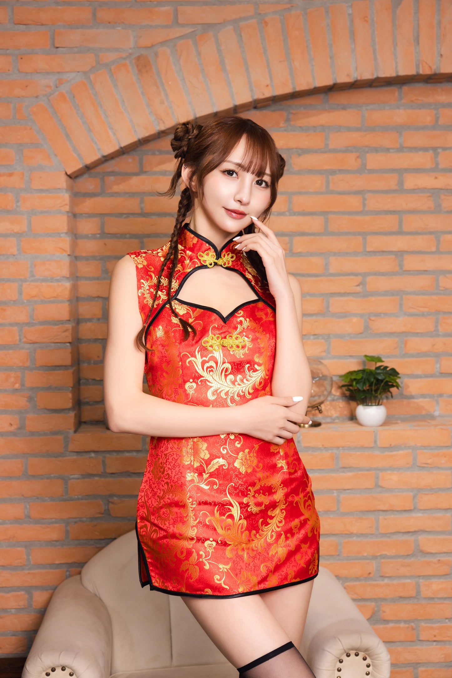 コスプレ チャイナ シェリーズクローゼット レディース フリーサイズ ブルー/レッド【クリアストーン】♡