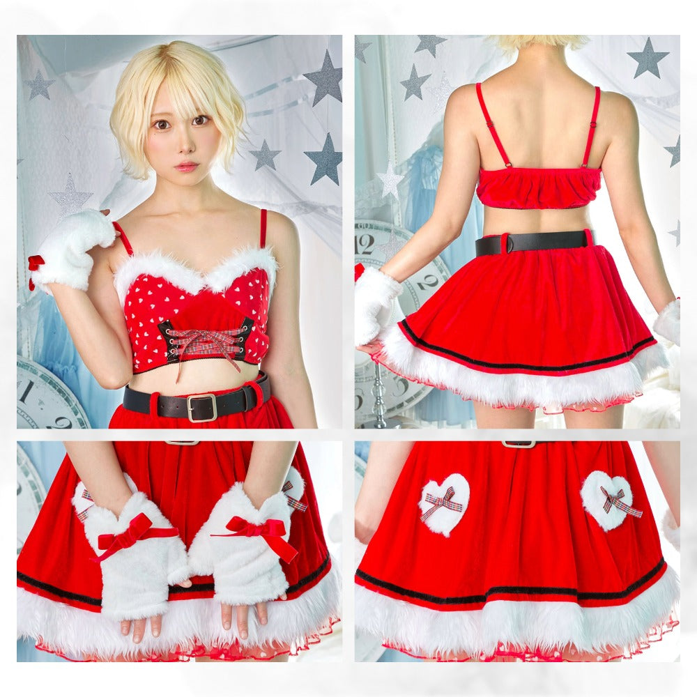 コスプレ クリスマス サンタ シュガーウィップ ラブケープサンタ レディース フリーサイズ レッド【クリアストーン】