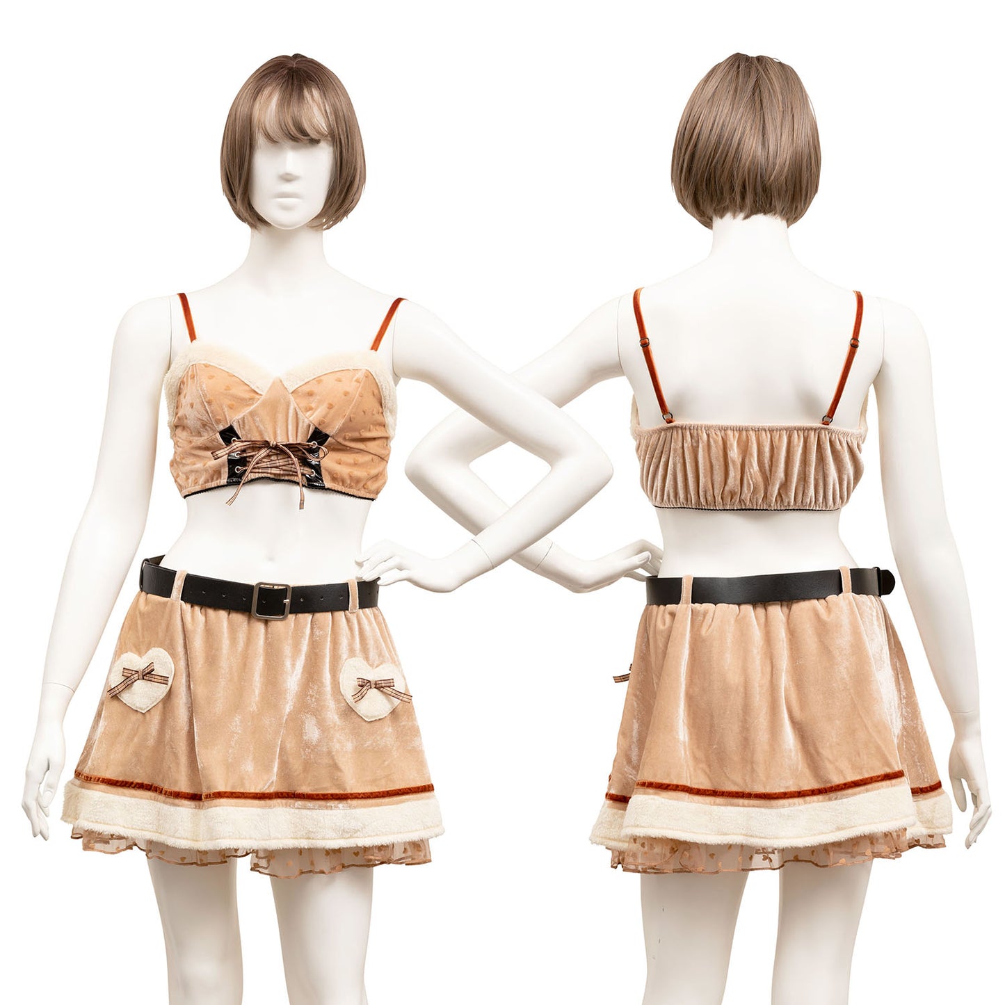 コスプレ クリスマス サンタ シュガーウィップ ラブケープトナカイ レディース フリーサイズ ブラウン【クリアストーン】♡