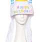 誕生日 帽子 お祝い ケーキ パタパタケーキハット ユニセックス フリーサイズ ショートケーキ/ストロベリー【クリアストーン】