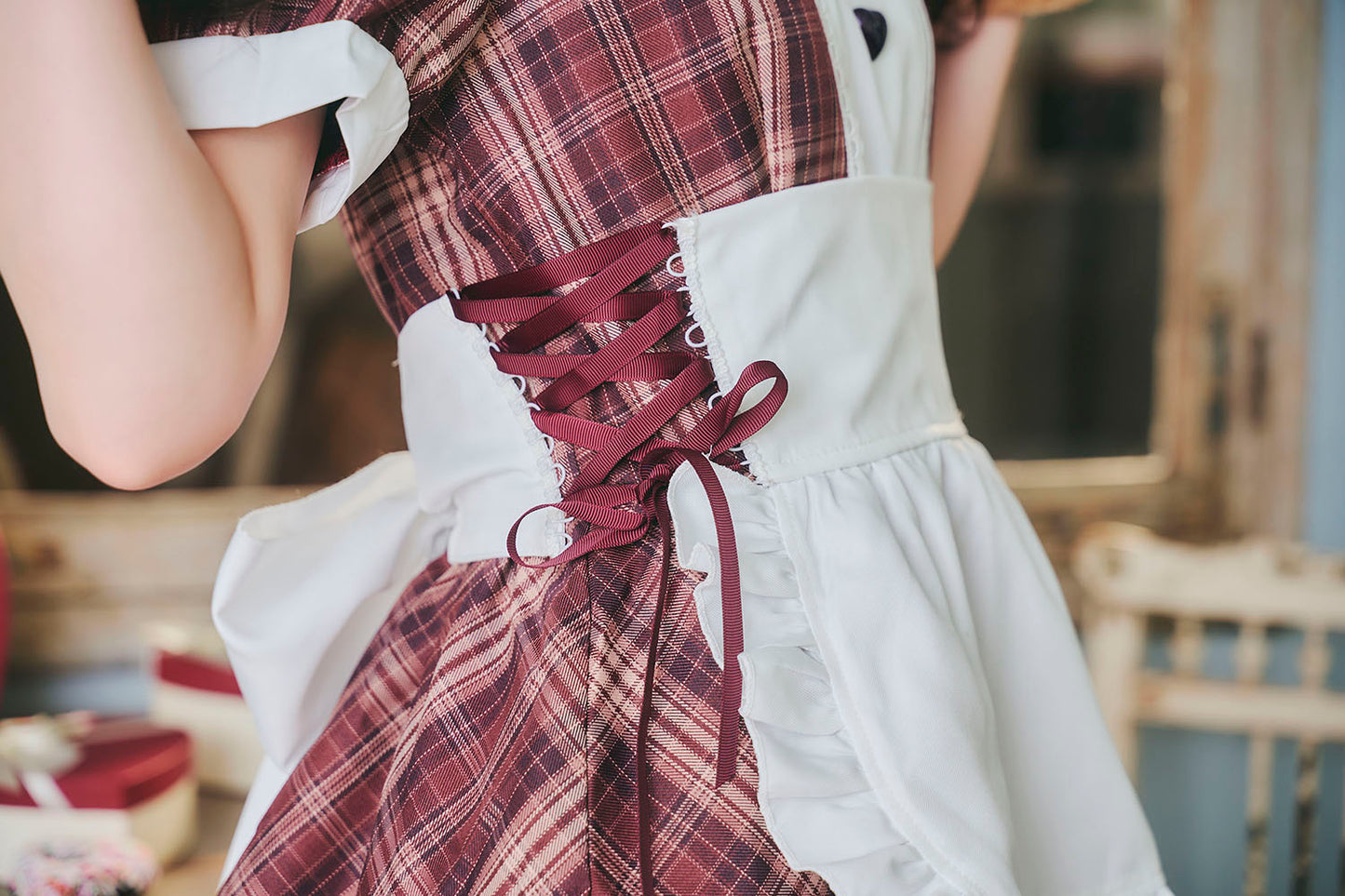 《JamsCollection・保科凜ちゃん着用》コスプレ バレンタイン メイド リリパレ ショコラベアメイド レディース フリーサイズ ブラウン【クリアストーン】 ♡