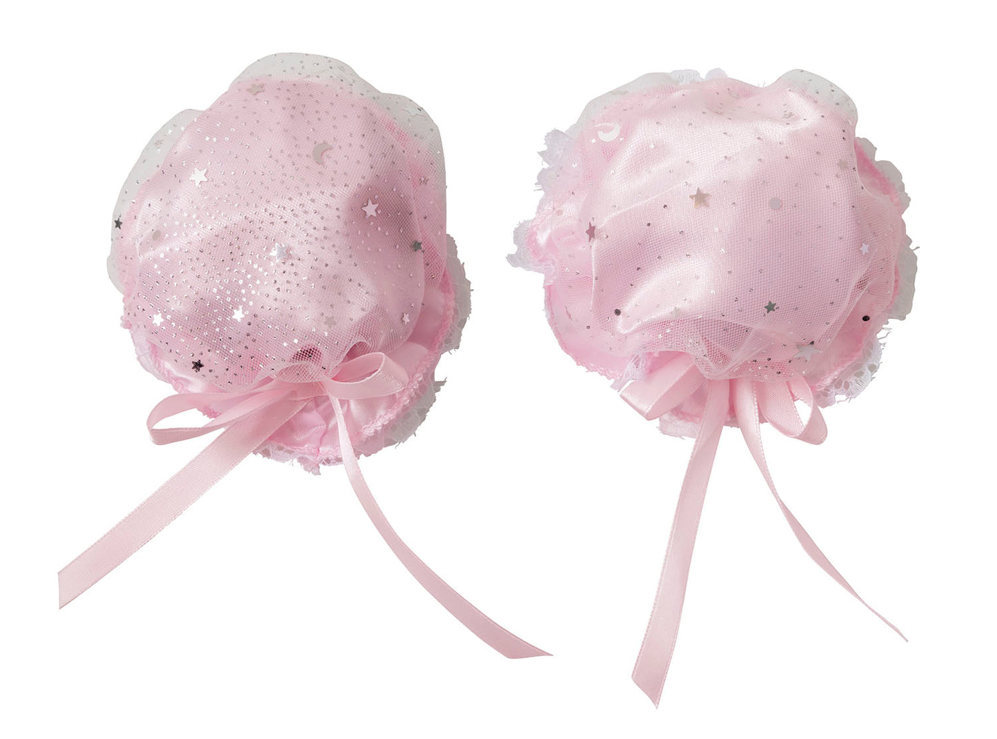 コスプレ小物 チャイナ トゥインクルお団子カバー リリパレ レディース フリーサイズ ブルー/ピンク【クリアストーン】