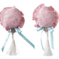 コスプレ小物 チャイナ チャイナお団子カバー リリパレ レディース フリーサイズ ホワイト/ピンク【クリアストーン】