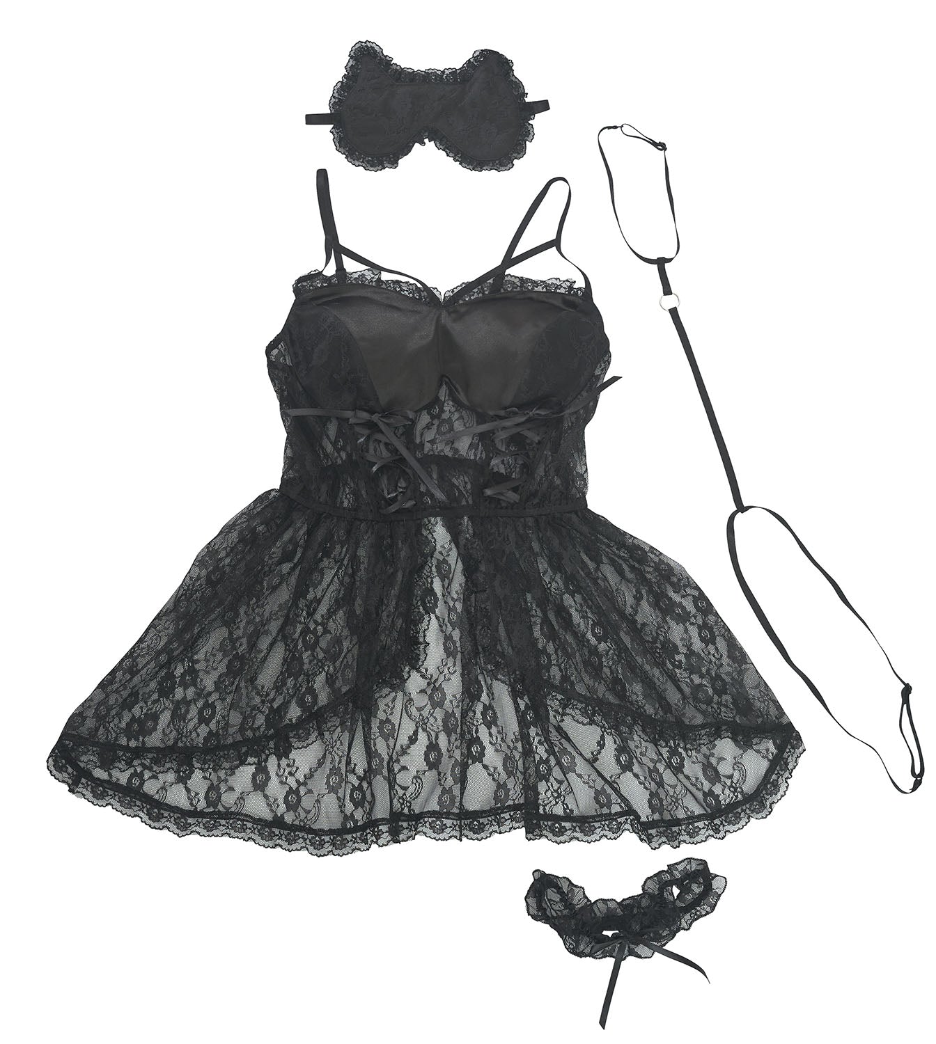 コスプレ ベビードール poppy doll ノワールキャット レディース フリーサイズ ブラック【クリアストーン】