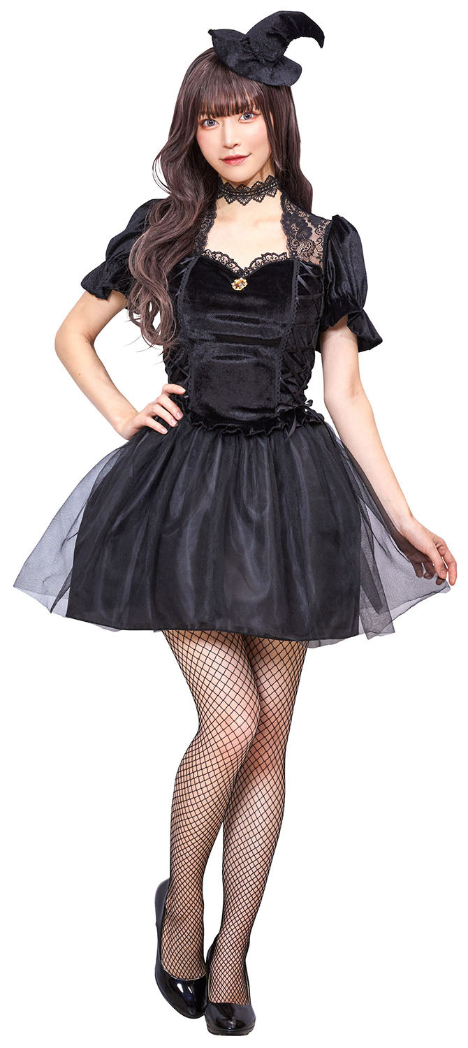 コスプレ 魔女 ファンタジックヴィラン マギア レディース フリーサイズ ブラック【クリアストーン】