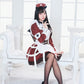 コスプレ ハロウィン 悪魔 ナース ダスティコンフィ デビルナース レディース フリーサイズ レッド【クリアストーン】♡