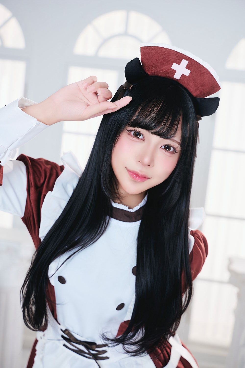 コスプレ ハロウィン 悪魔 ナース ダスティコンフィ デビルナース レディース フリーサイズ レッド【クリアストーン】♡