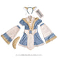 《JamsCollection・花坂環ちゃん着用》コスプレ ハロウィン 狐 キョンシー ダスティコンフィ キツネキョンシー レディース フリーサイズ ブルー【クリアストーン】