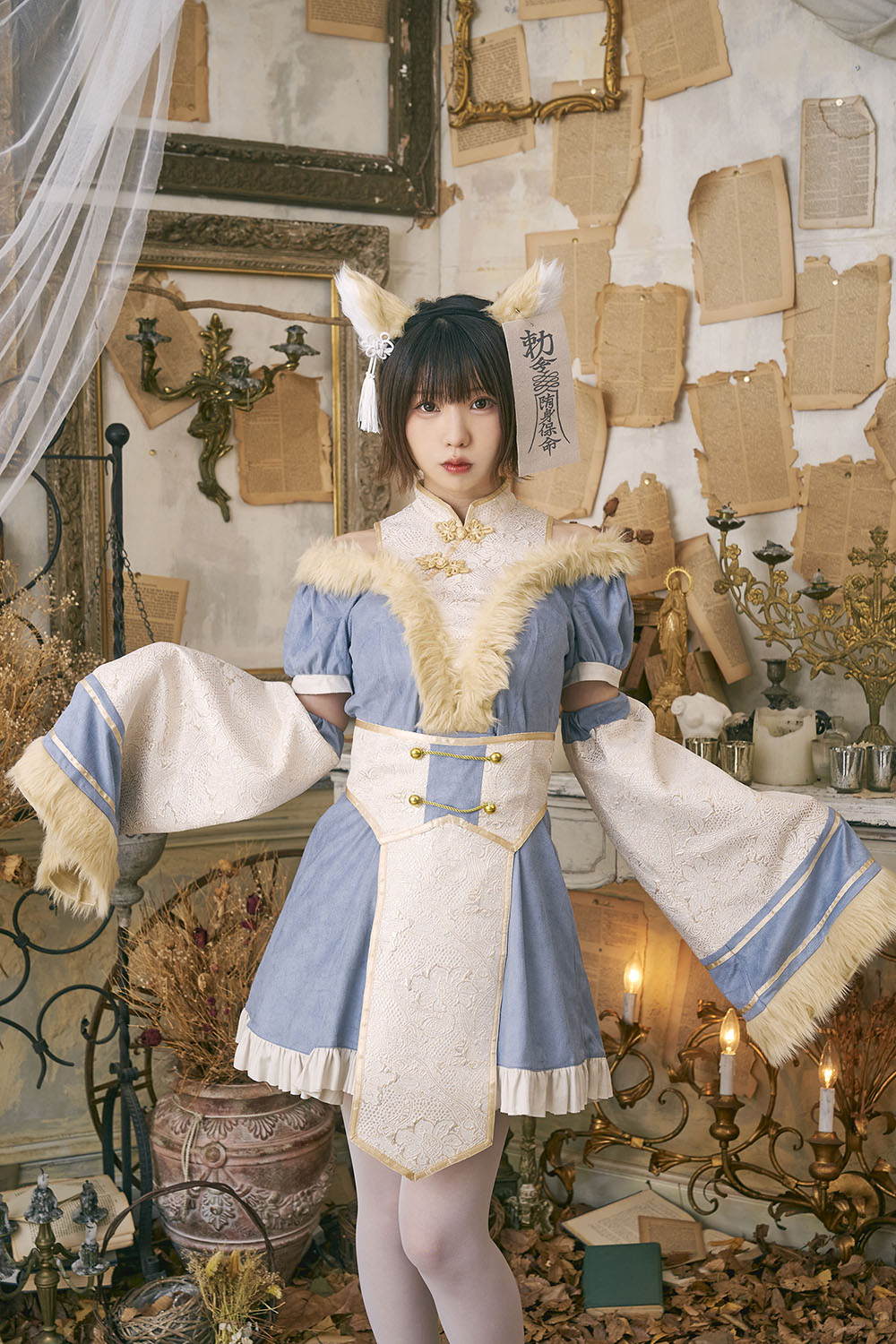 えなこちゃん着用》コスプレ ハロウィン 狐 キョンシー ダスティ