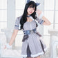 コスプレ ハロウィン 狼 ダスティコンフィ ウルフ レディース フリーサイズ グレー【クリアストーン】♡