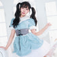 コスプレ ハロウィン アニマル ねこ ダスティコンフィ キティ レディース フリーサイズ ブルー【クリアストーン】