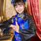 コスプレ ジュニア こども チャイナ COSCHU! チャイニーチャイナ 140～150cm ブラック レッド/ブルー【クリアストーン】
