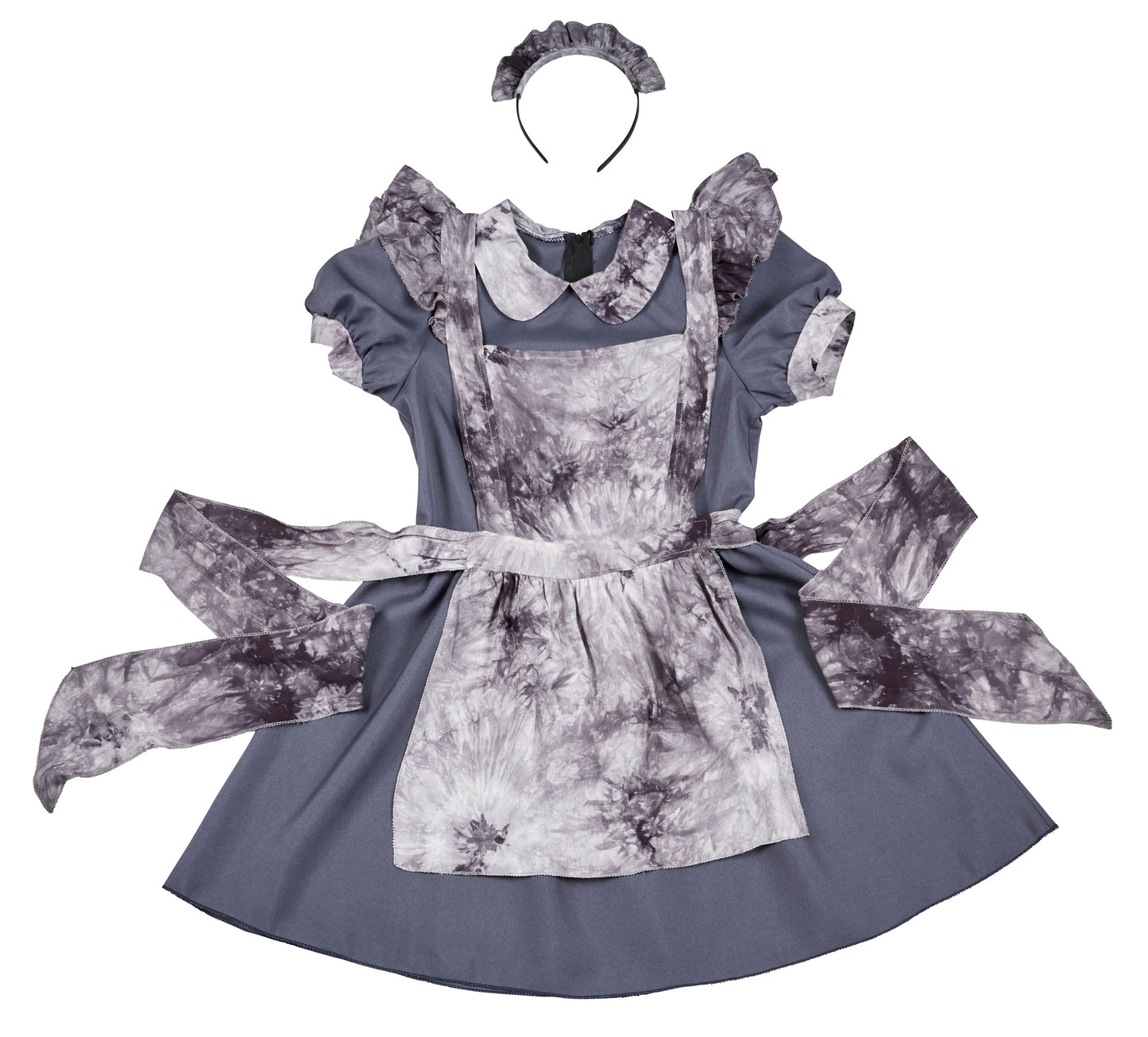 コスプレ ジュニア こども メイド服 COSCHU! ゴシックミニメイド 140～150cm グレー【クリアストーン】